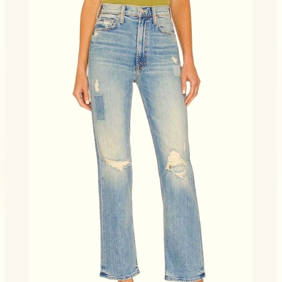 MOTHER Superior High Waisted Study Hover 30 Straight Leg We Are Castaways Denim - Picture 6 of 10